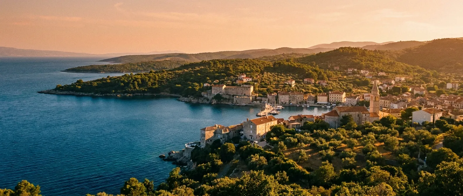 Cres Island cruise port